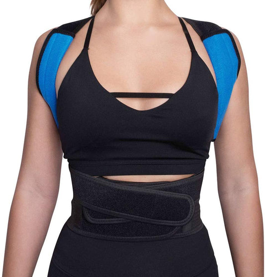 Blue Mesh Full Back Posture Brace