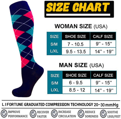 Compression Socks Women and Men, 20-30mmHg, Best for Nurses, Travel, Pregnancy