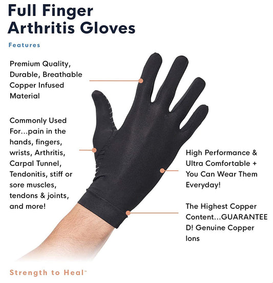 Full-Finger Compression Gloves with Grip