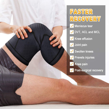 Knee Supports for Men Women - Compression Knee Sleeve for Arthritis Pain Relief Meniscus Tear, Non Slip Knee Support Brace for Running Squats Crossfit Other Sport