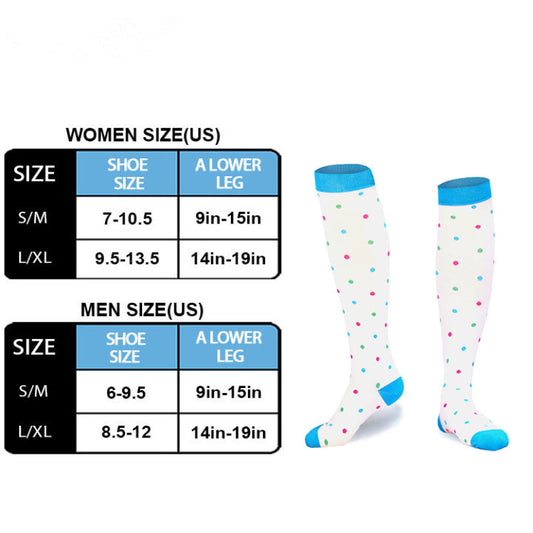 Pastel Mini Dot Compression Socks