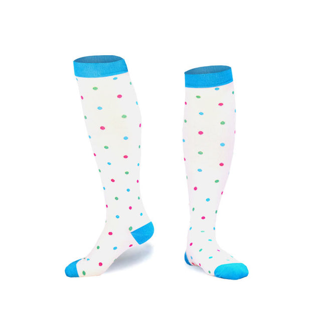 Pastel Mini Dot Compression Socks