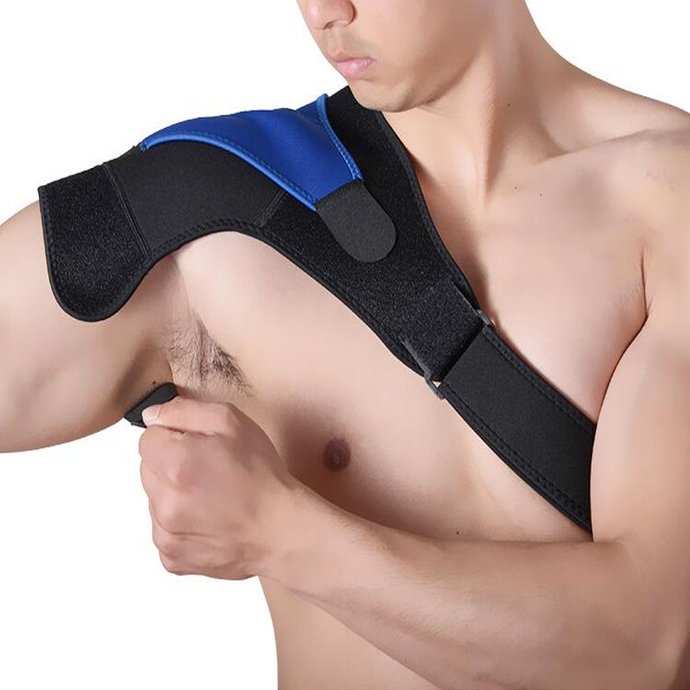 Compression Recovery Shoulder Brace - Adjustable Fit Sleeve Wrap Men Women.  Relief for Shoulder Injuries, Tendonitis