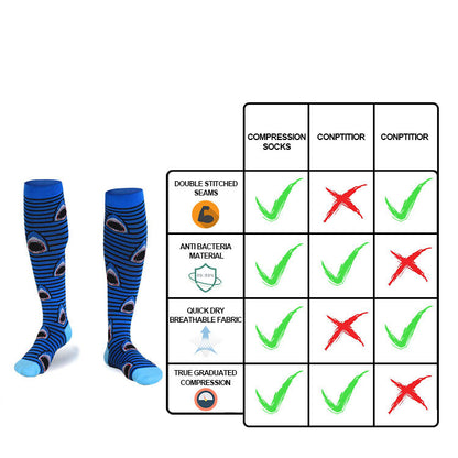 Graduated Copper Compression Socks for Women Men Circulation 20-30mmhg-Best Support for Running,Nursing,Hiking