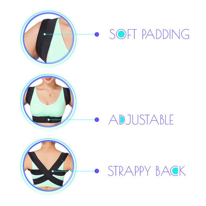 Posture Corrector for Women and Men – Upper Back Strap Shoulder Brace for Neck and Back Pain Relief – Clavicle Trainer Corrects Slouching and Promotes Spine Alignment and Lumbar Support